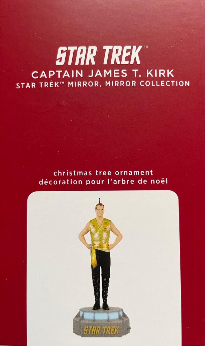 Hallmark Christmas Ornament Star Trek Mirror Mirror Captain James T. Kirk